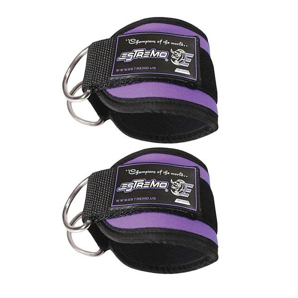 Ankle Straps for Cable Machine - Purple - Estremo Fitness