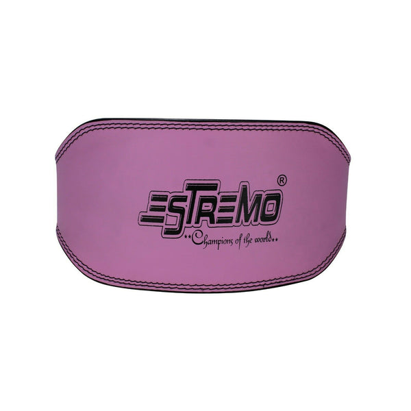Genuine Leather Weightlifting Belt 6" Wide - Pink - Estremo Fitness