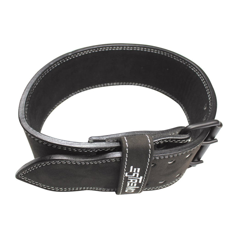 Genuine Leather Power Lifting Belt 4" Wide - Black - Estremo Fitness