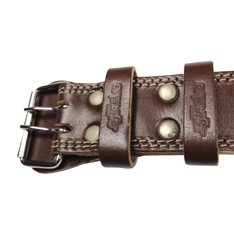 Genuine Leather Weightlifting Belt 6" Wide - Brown - Estremo Fitness