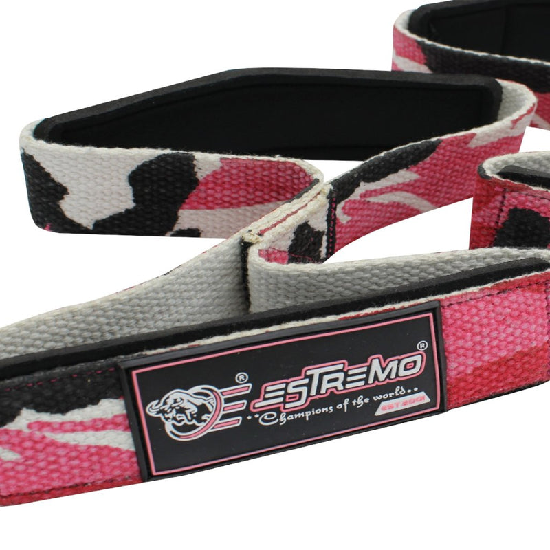 Figure 8 Double Wrist Straps - Camouflage Pink - Estremo Fitness