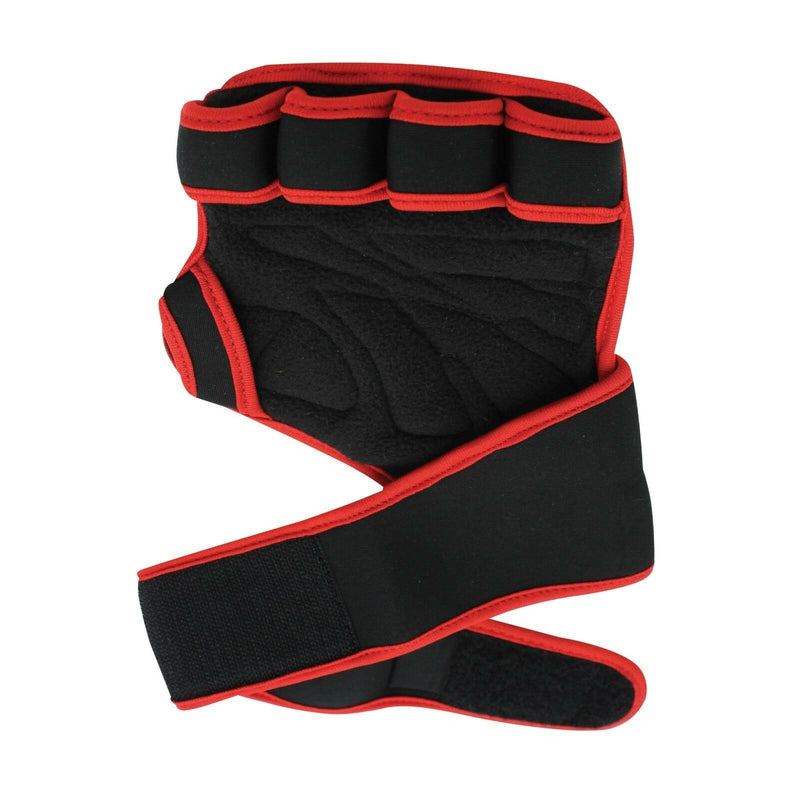 Weightlifting Gym Gloves with Wrist Straps, Red - Estremo Fitness