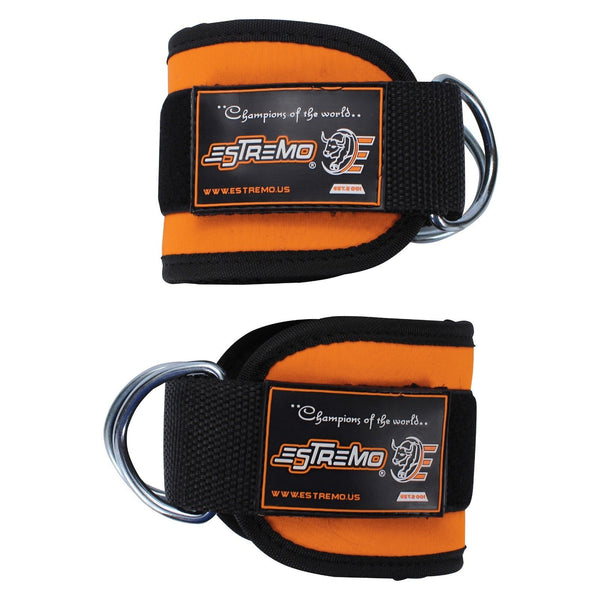 Ankle Straps for Cable Machine - Orange - Estremo Fitness