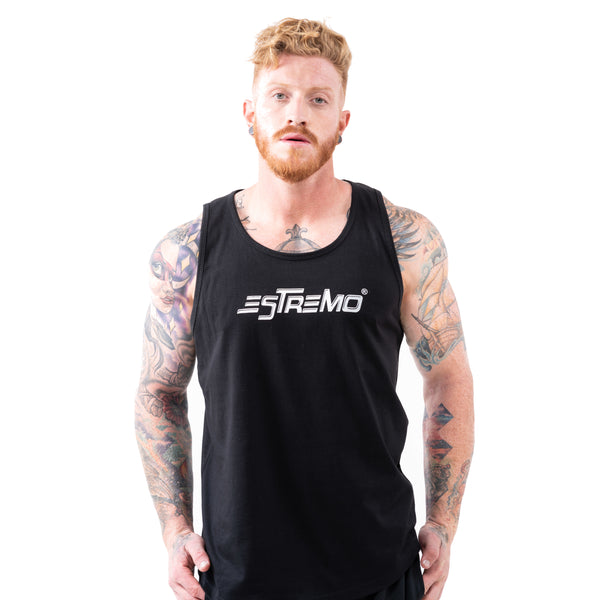 Estremo Fitness Flex-Knit Scoop Neck Stringer Vests - Black - Estremo Fitness