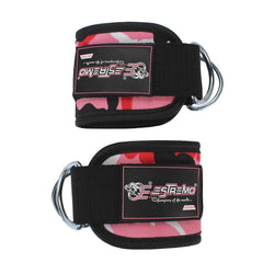 Ankle Straps for Cable Machine - Pink Camouflage - Estremo Fitness