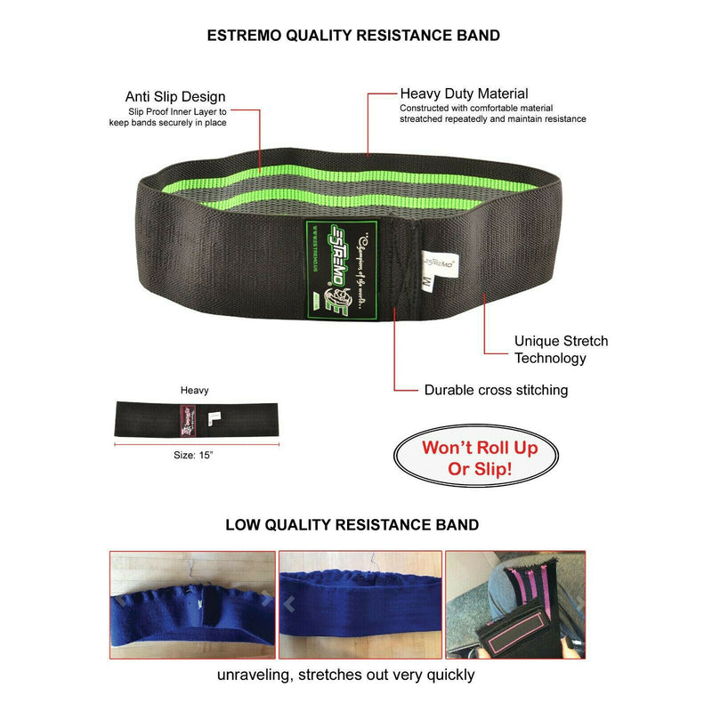 Non-Slip Hip Exercise Resistance Bands - 2 Colors - Estremo Fitness