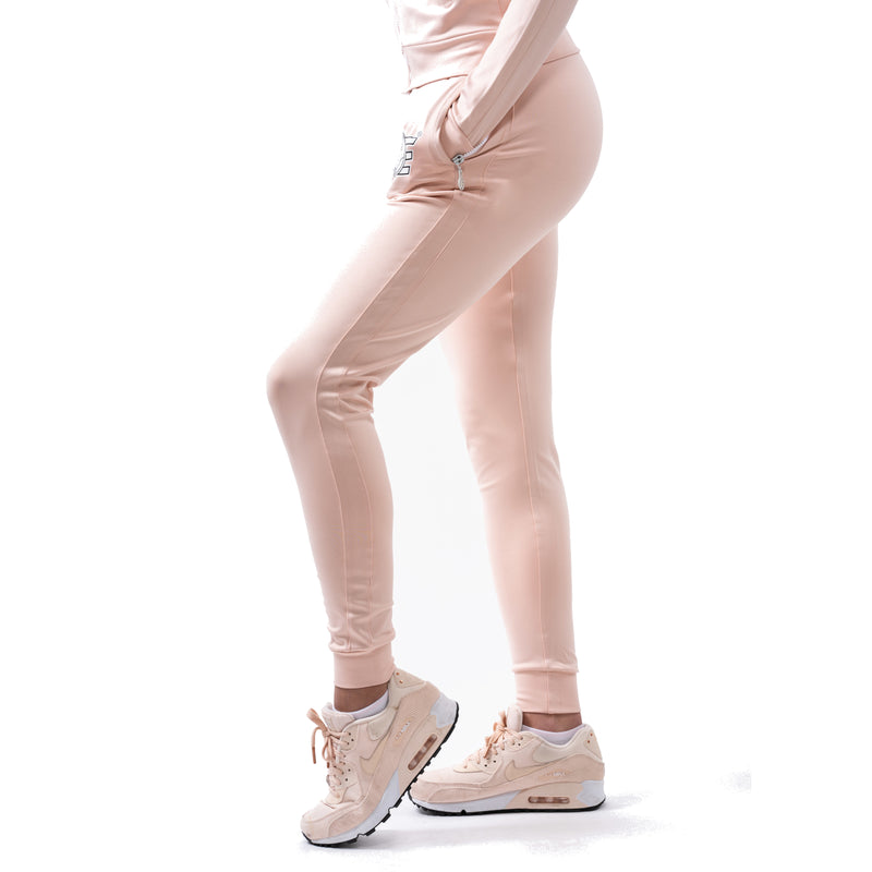 Poly-Span Series Women's Jacket & Jogger Set - Tea Pink - Estremo Fitness