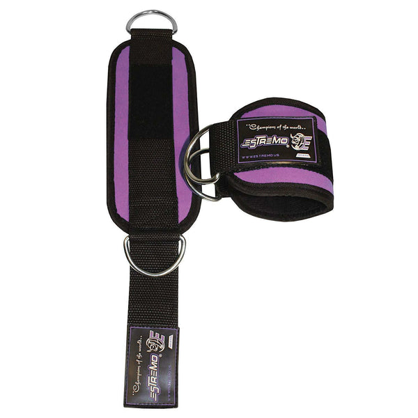 Ankle Straps for Cable Machine - Purple - Estremo Fitness