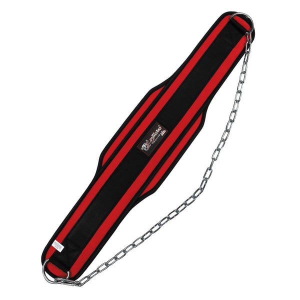 Dipping Belt With 34" Metal Chain - Red - Estremo Fitness