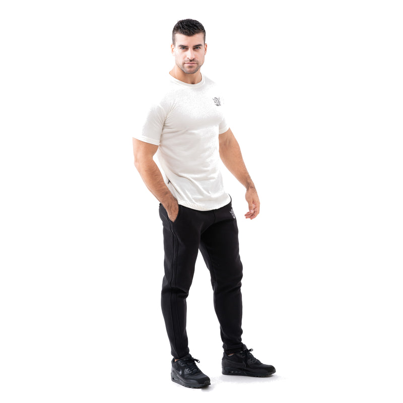 Estremo Fitness Flex-Knit Crew Neck Tees - White - Estremo Fitness