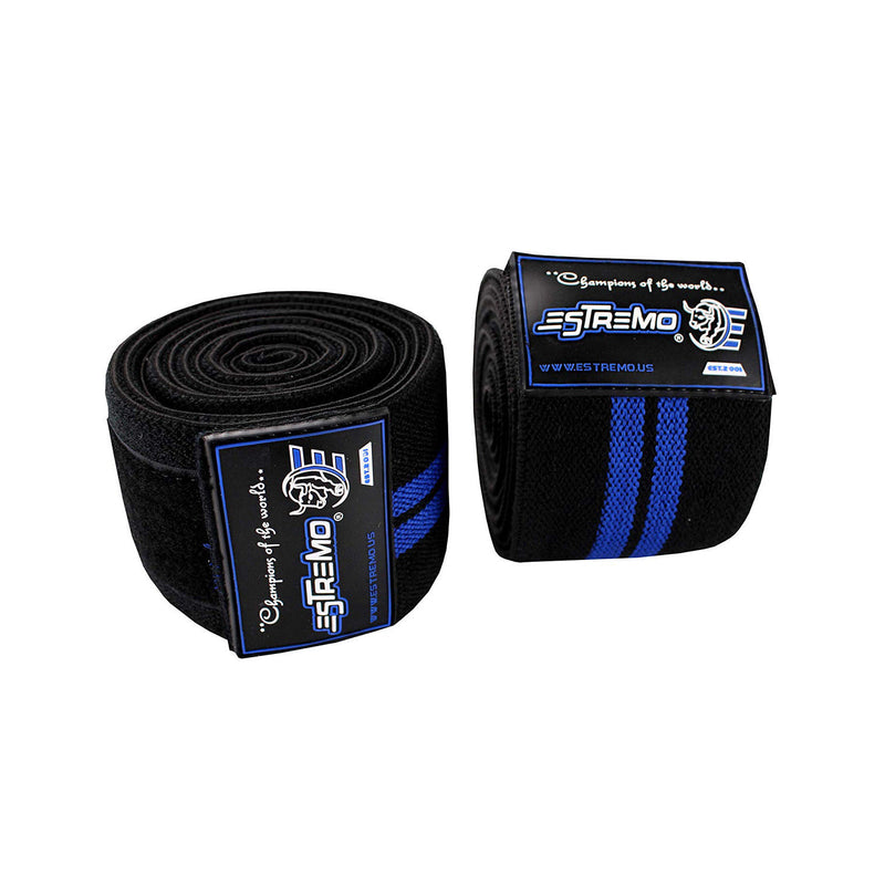 Knee Wraps Black/Blue - Estremo Fitness