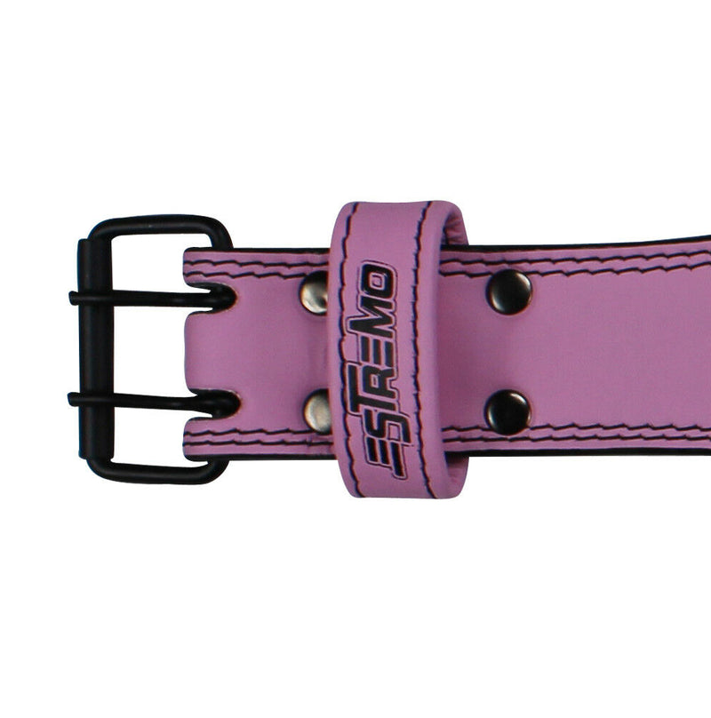 Genuine Leather Weightlifting Belt 6" Wide - Pink - Estremo Fitness